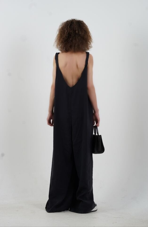 Siyah Tencel Salaş Tulum