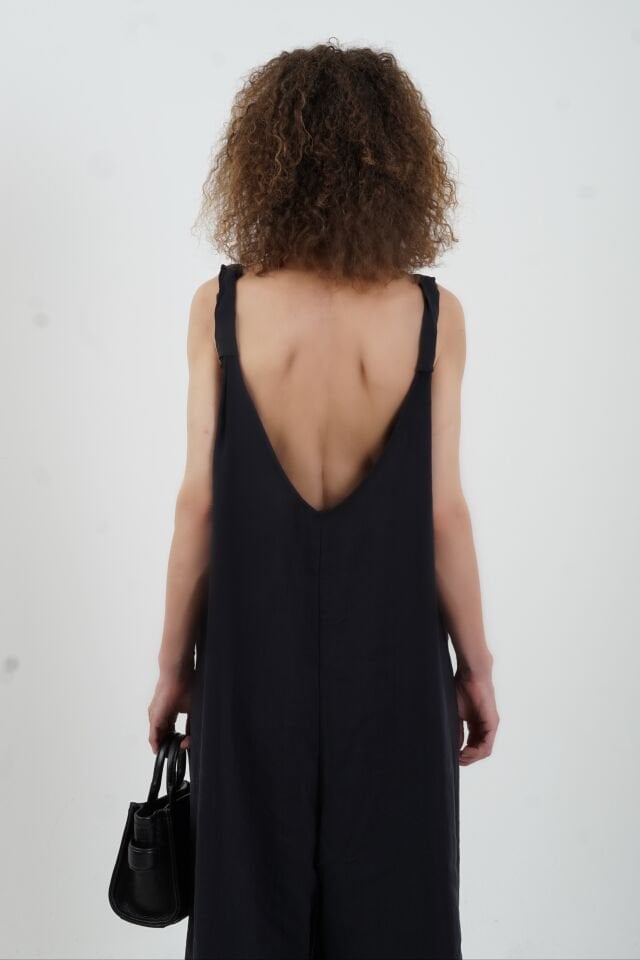 Siyah Tencel Salaş Tulum