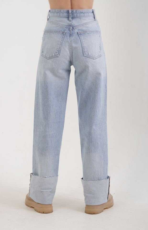 Palazzo Denim Pantolon