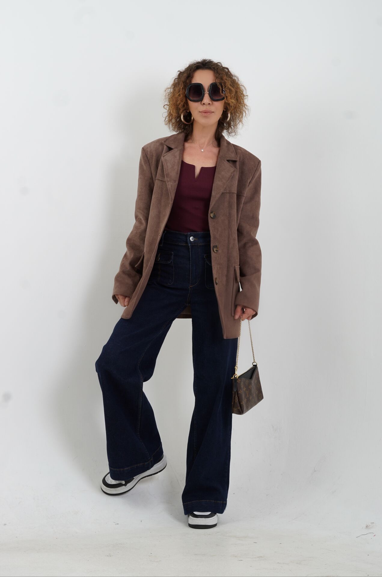 Koyu Vizon Suni Güderi Ceket