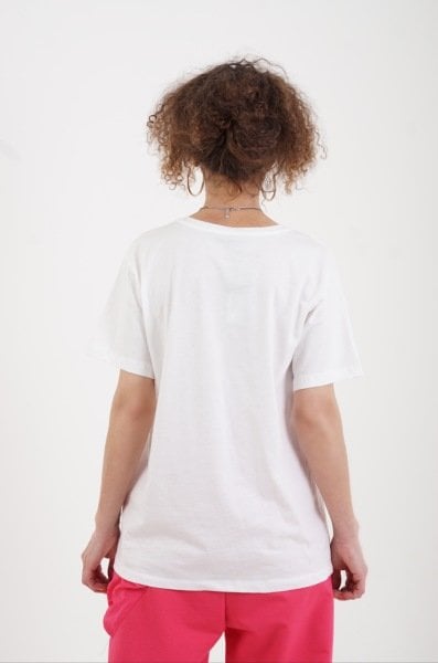 El Ve Çiçek Baskılı Tshirt
