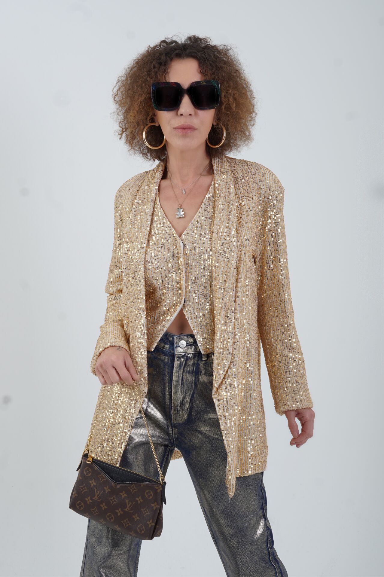 Gold Pul Payet Ceket