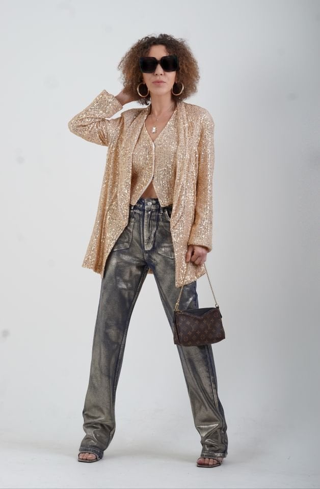 Gold Pul Payet Ceket