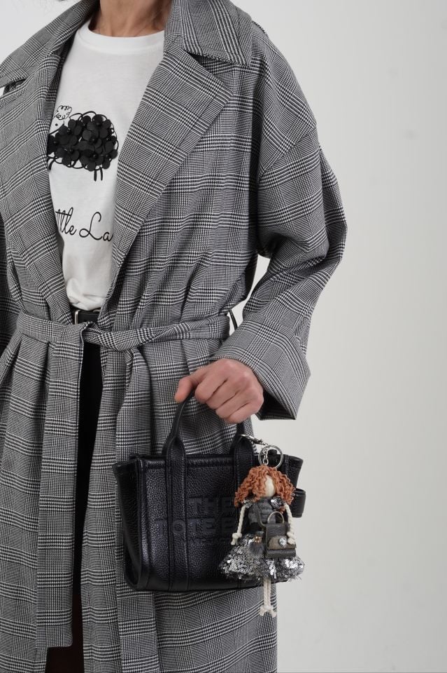 Kazayağı Desenli Trenchcoat