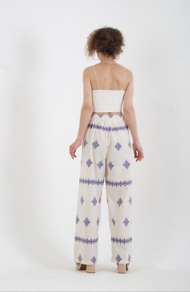 Nakışlı Kimono Pantolon Takım