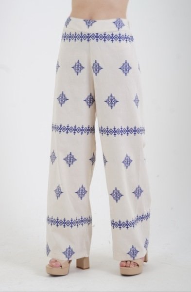 Nakışlı Kimono Pantolon Takım