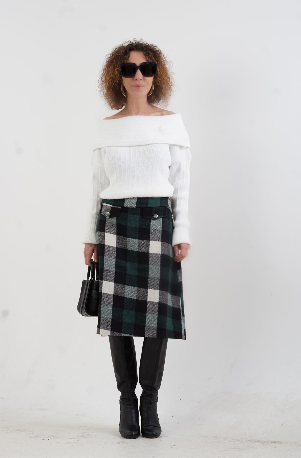 Yeşil Ekoseli Çan Etek