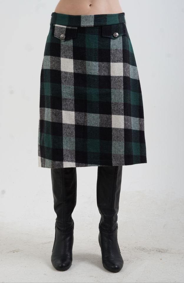 Yeşil Ekoseli Çan Etek