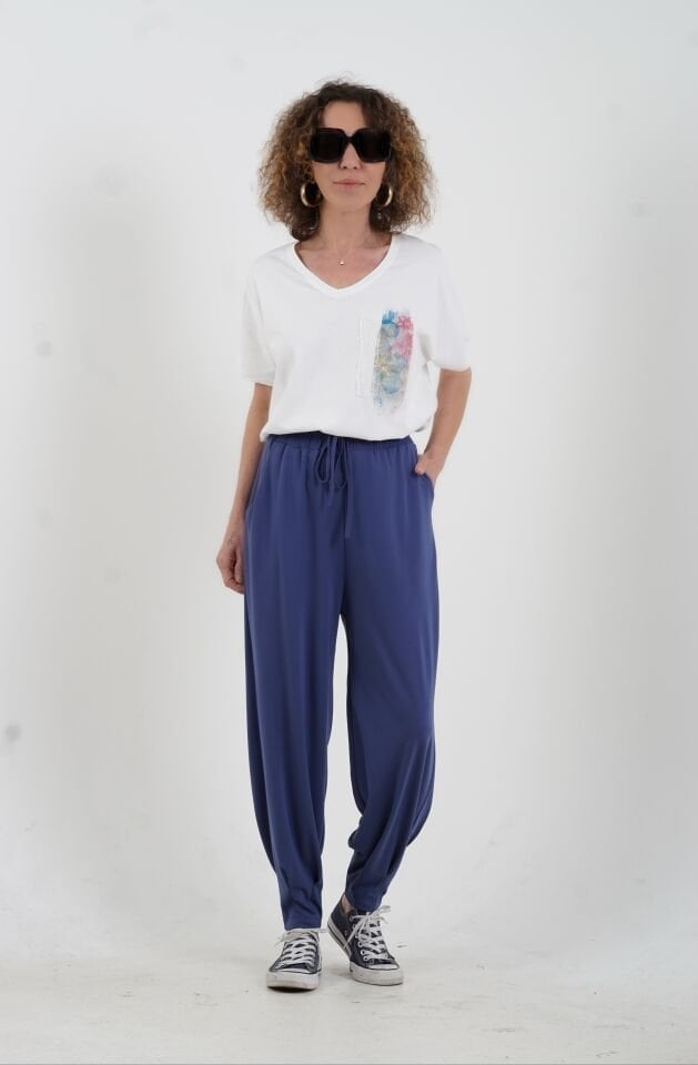 Ekru Renkli Varak Baskılı Tshirt