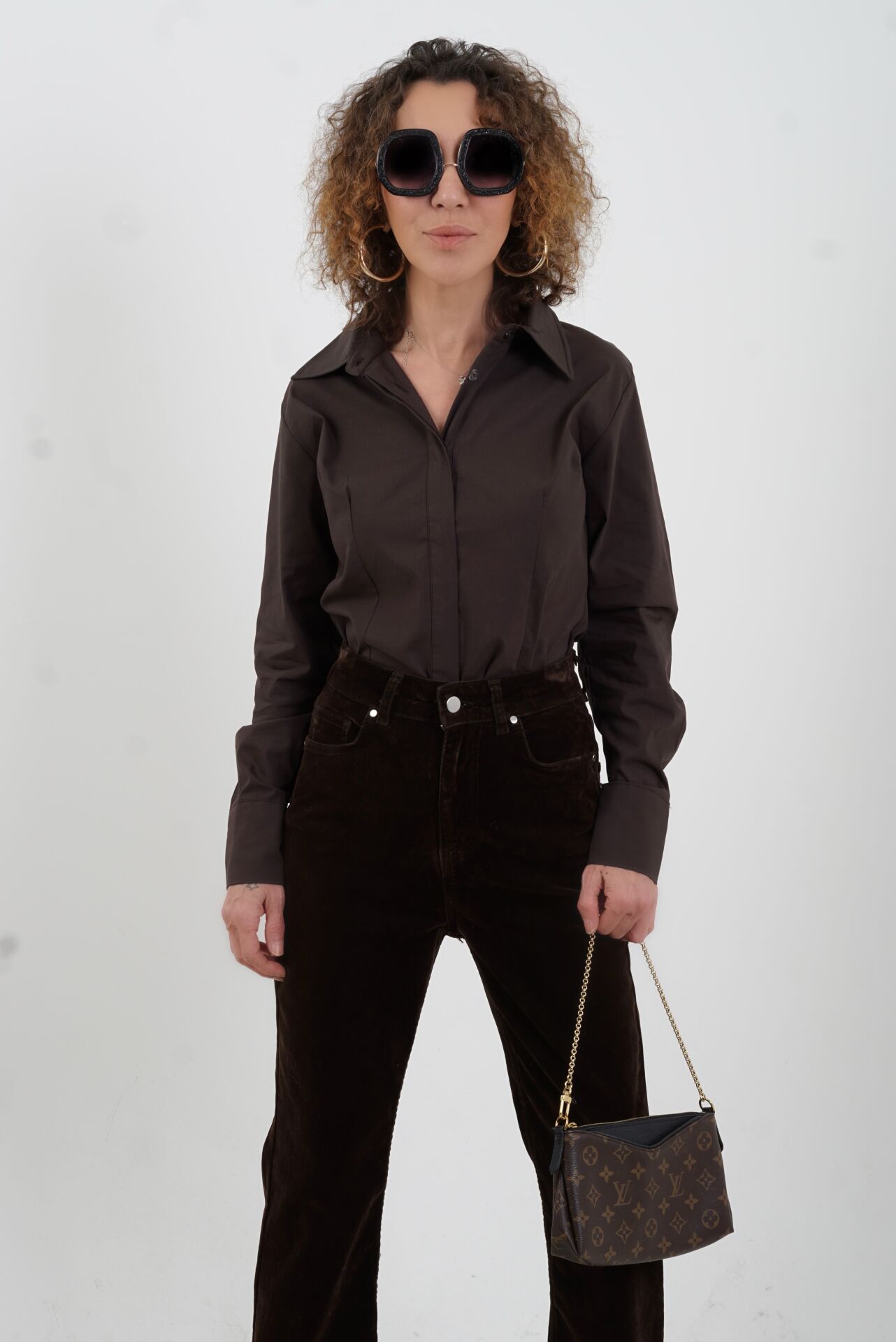 Kahve Pensli Gömlek