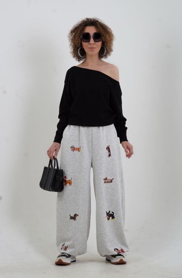 Siyah Tek Omuzu Düşük Kazak