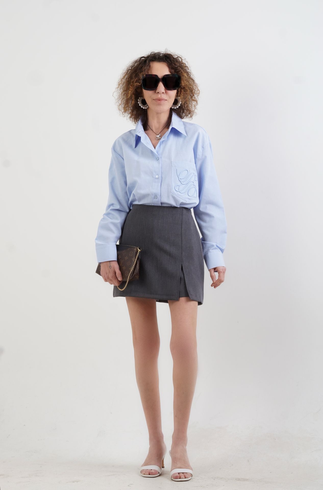 Gri Premium Şort Etek