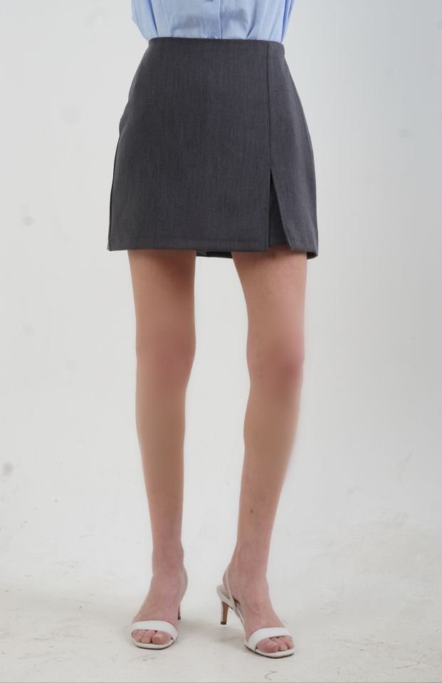 Gri Premium Şort Etek