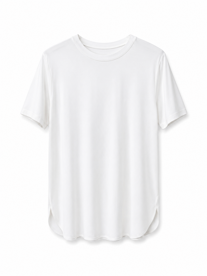 Ekru Oslo Modal Kumaş O Yaka Tshirt