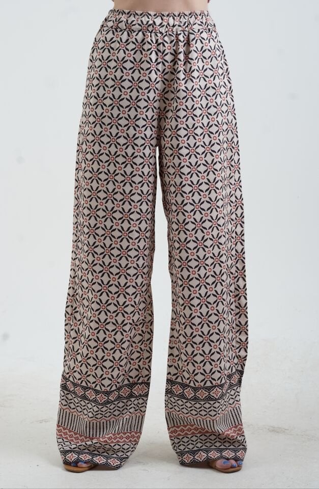 Tribal Desenli  Bluz Pantolon Takım