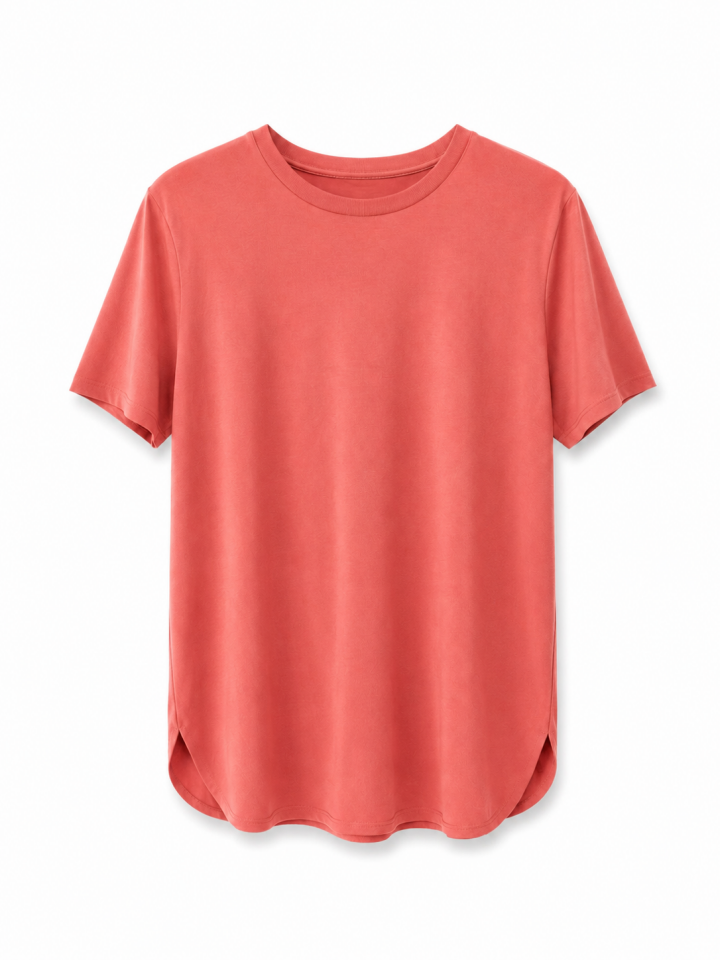 Kiremit Oslo Modal Kumaş O Yaka Tshirt
