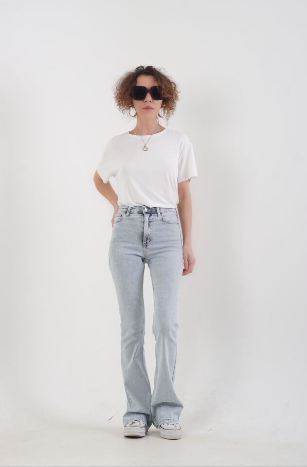 Beyaz Oslo Modal Kumaş O Yaka Tshirt