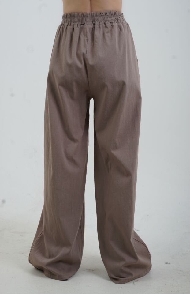 Vizon Pamuklu Palazzo Pantolon