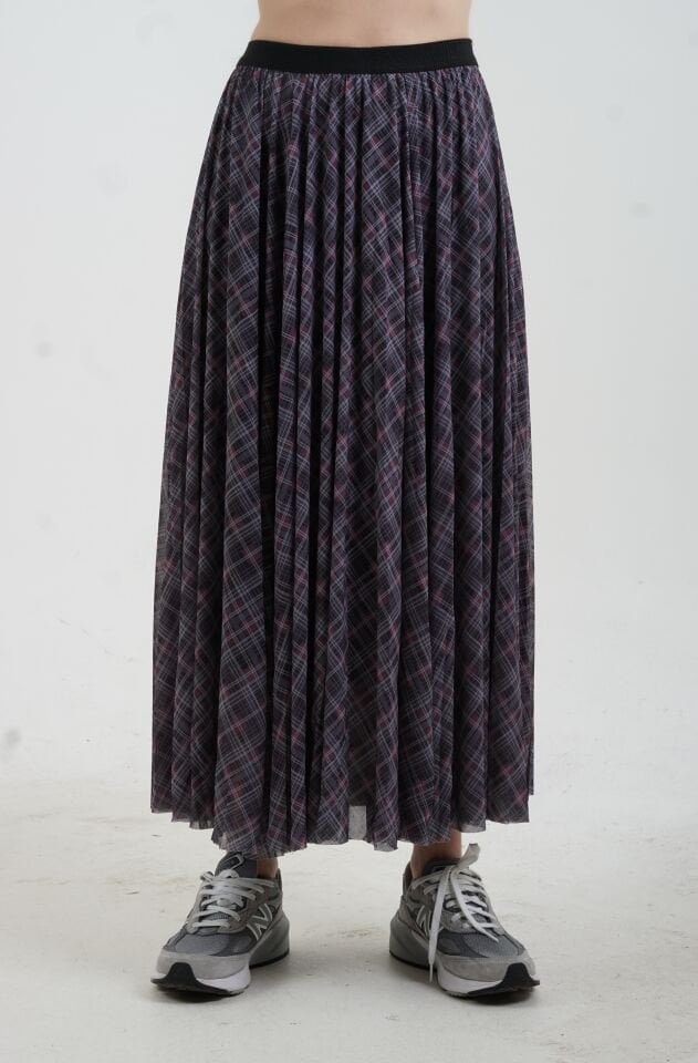 Antrasit  Ekoseli Tül Etek