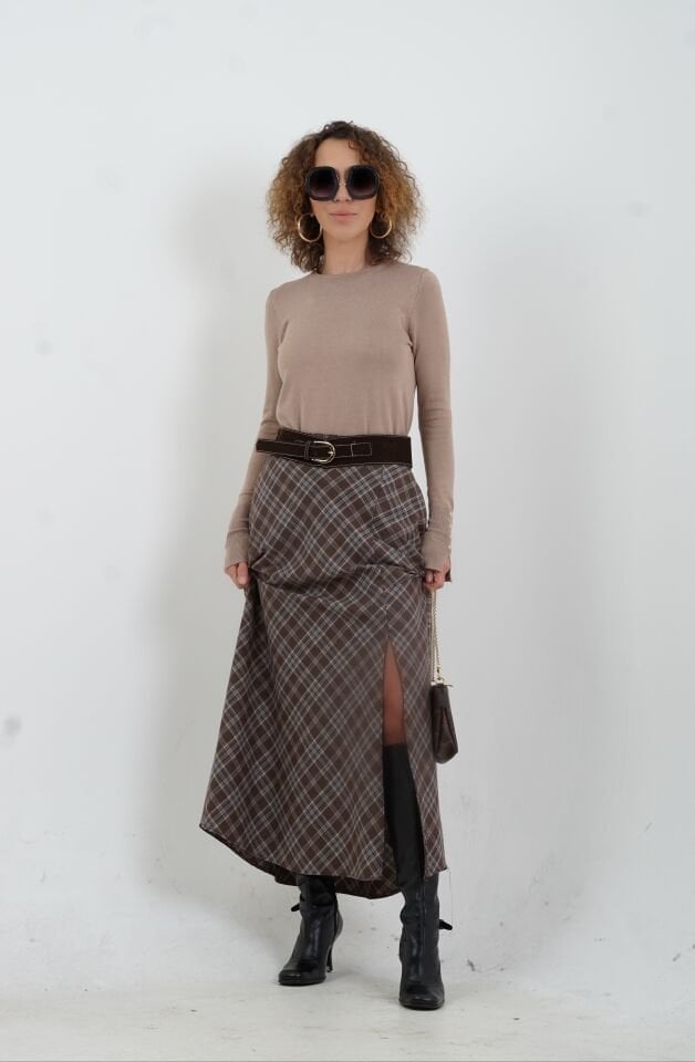 Vizon O Yaka Kolu Droplu Kazak