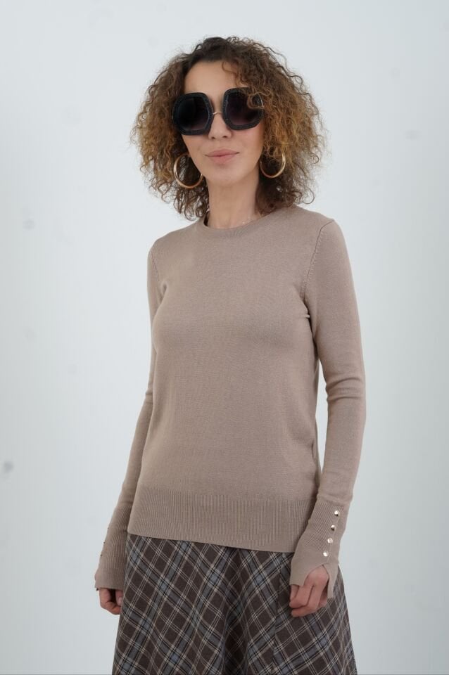 Vizon O Yaka Kolu Droplu Kazak