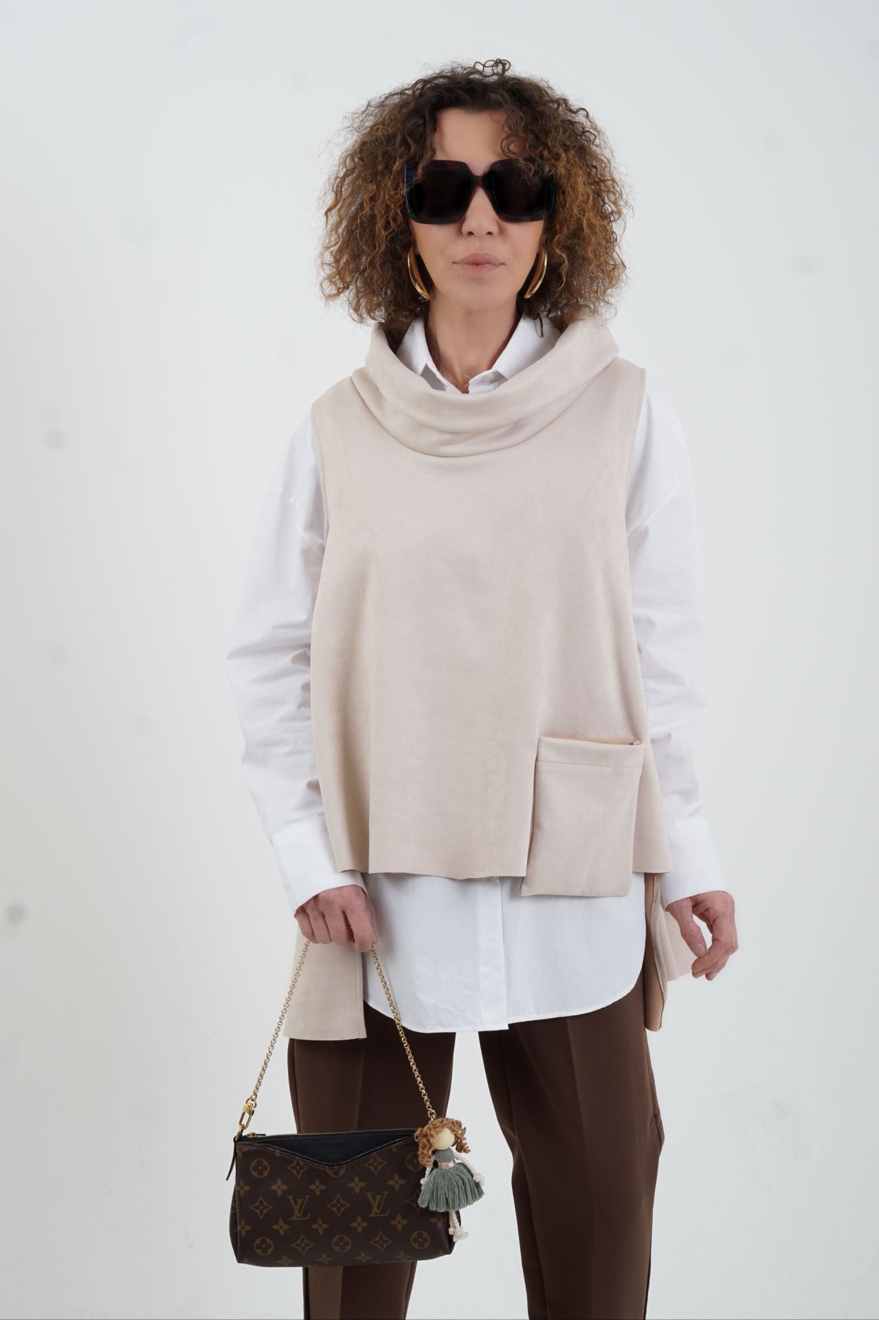 Bej Cepli Nubuk Bluz