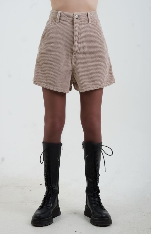 Fitilli Kadife Şort