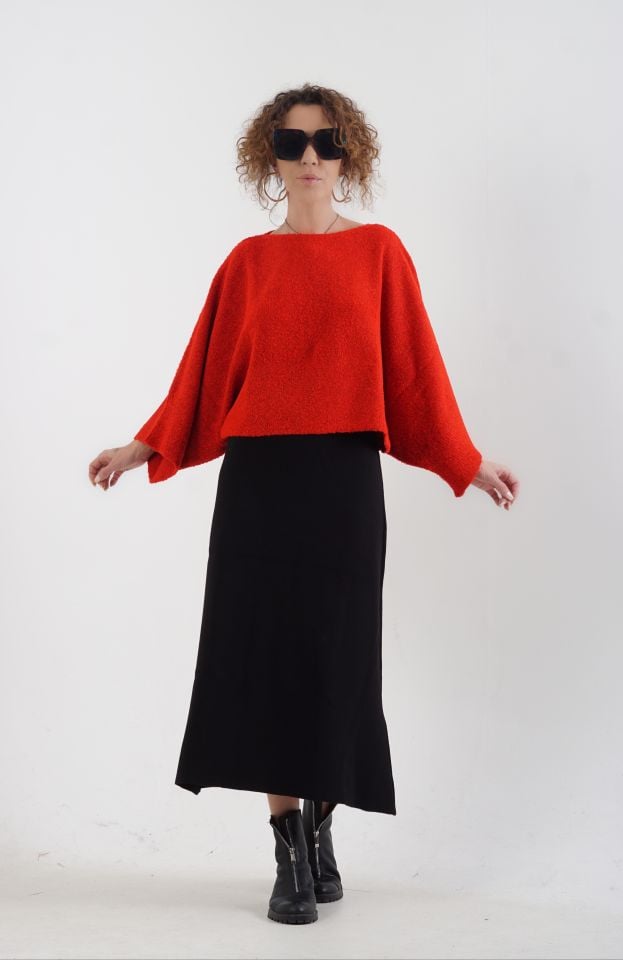 Kırmızı Buklet Kazak