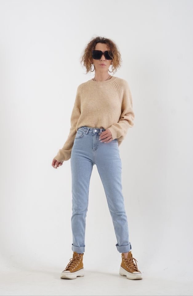 Buz Mavi Slim Fit Jean Pantolon