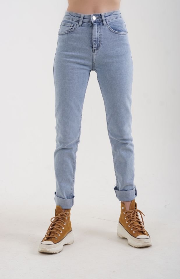 Buz Mavi Slim Fit Jean Pantolon