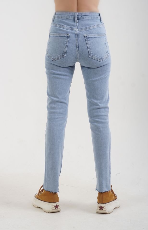 Buz Mavi Slim Fit Jean Pantolon