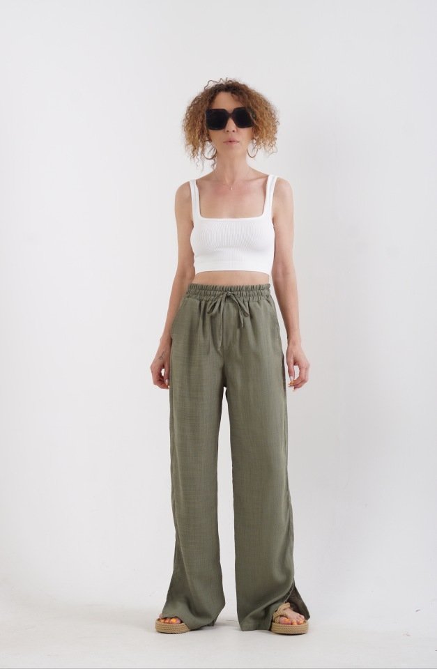 Beyaz Askılı Crop Top