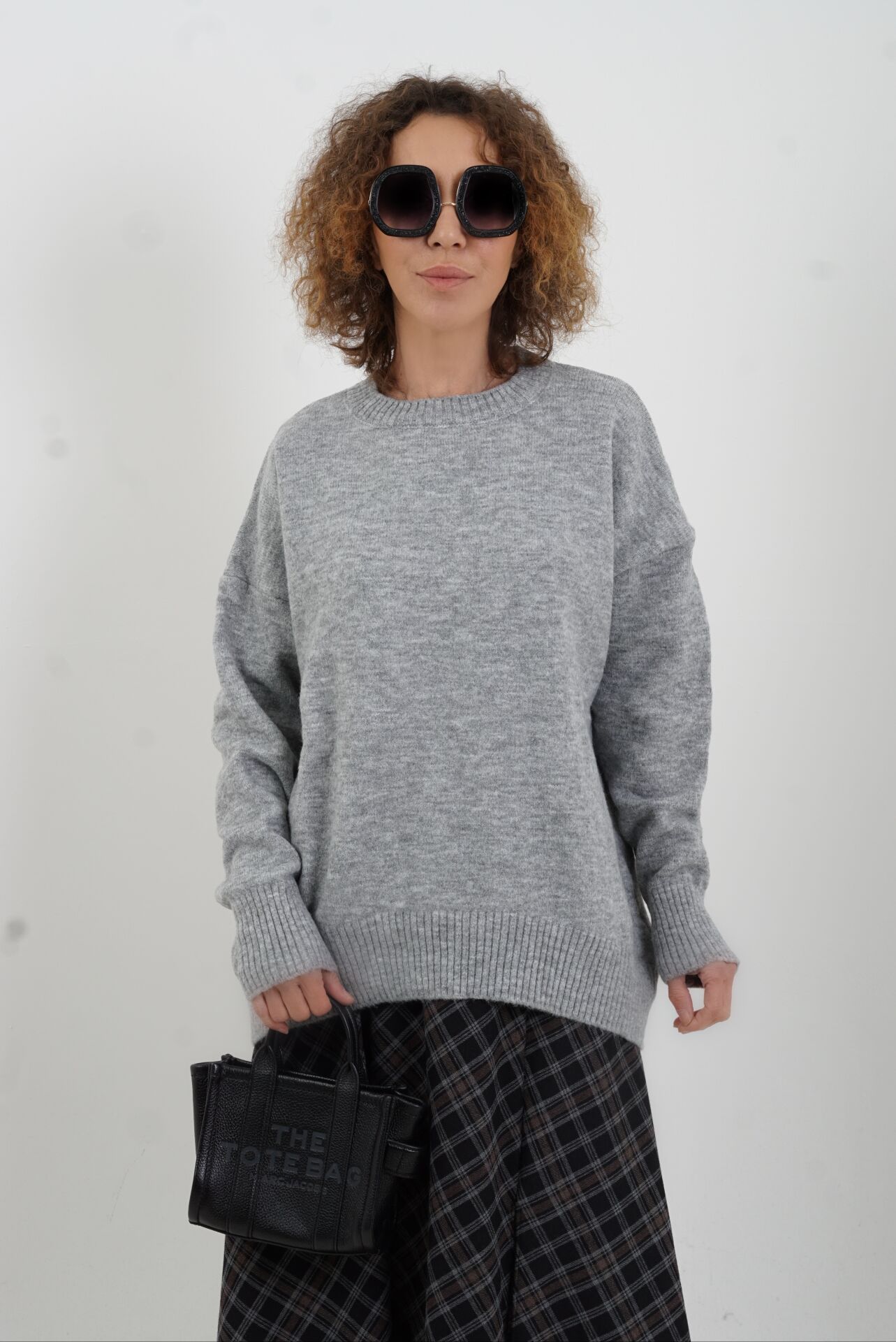 Gri Melanj Best Bisiklet Yaka Kazak