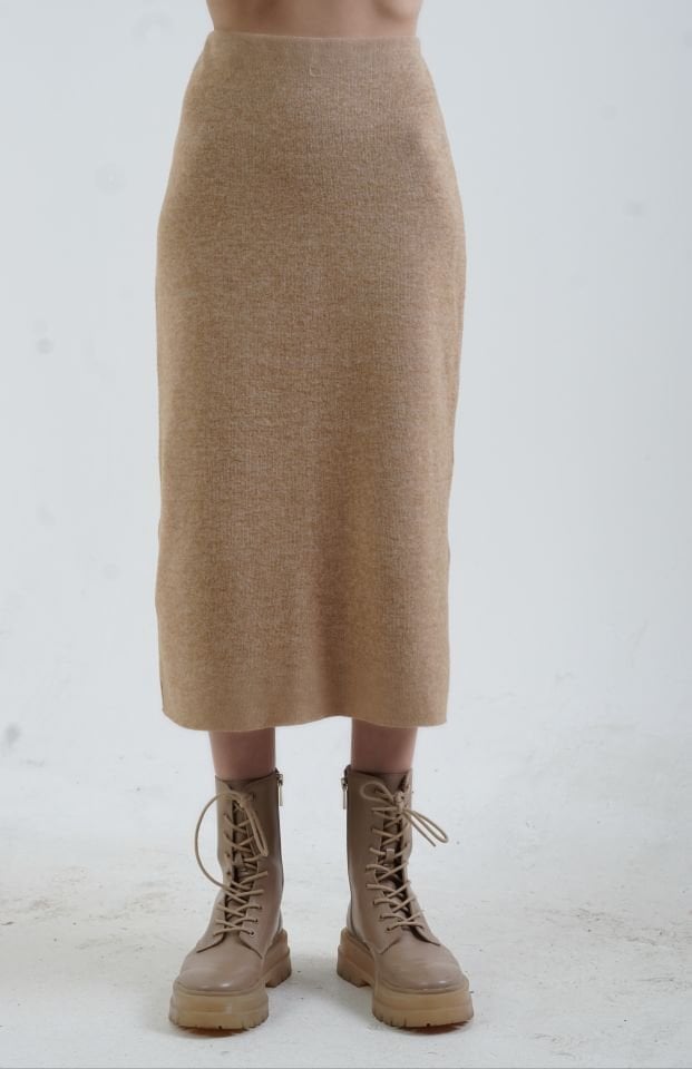 Camel Yumoş Kalem Etek