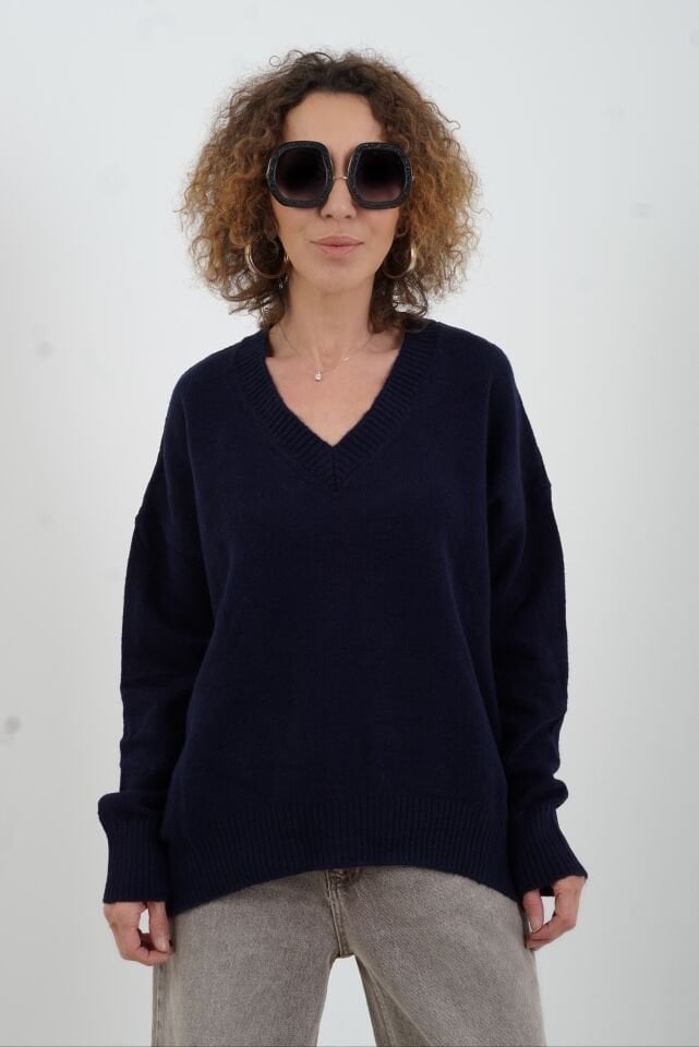 Lacivert Best V Yaka Kazak