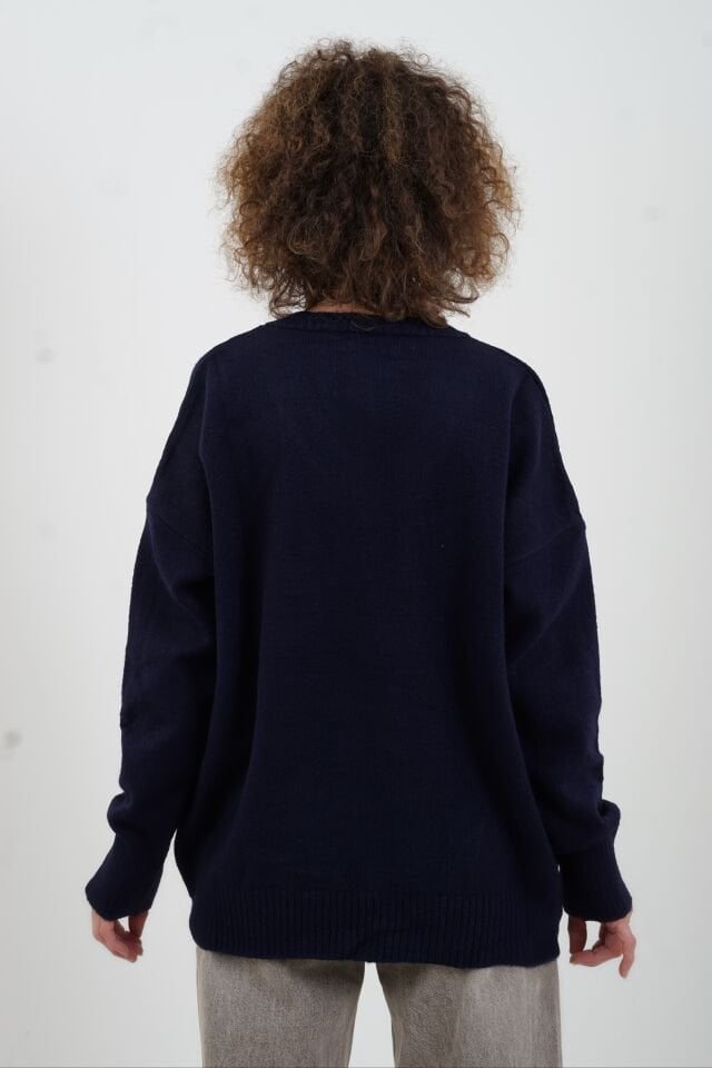 Lacivert Best V Yaka Kazak