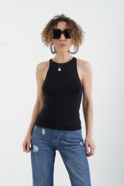 Halter Yaka Atlet SİYAH - M