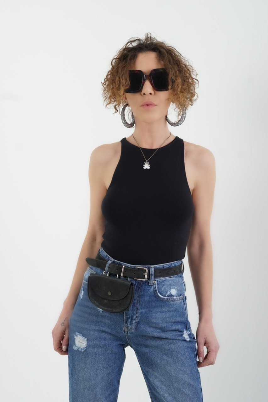 Halter Yaka Atlet SİYAH - S