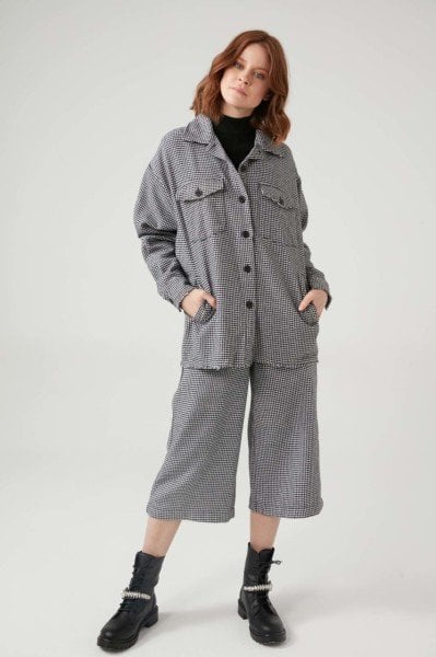 İnce Kazayağı Gömlek