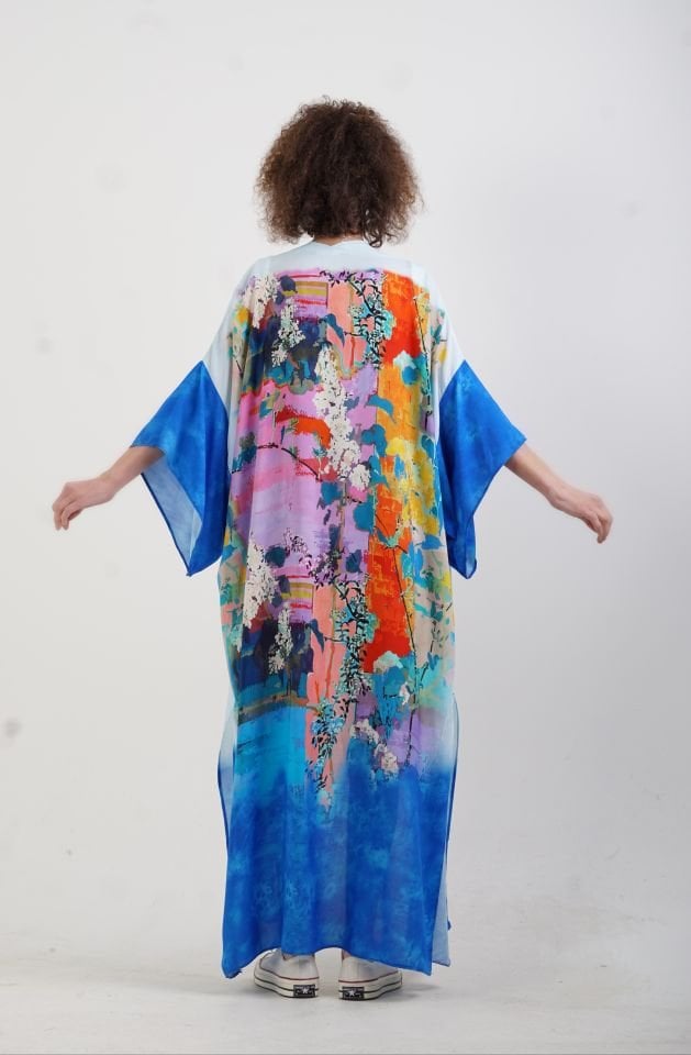 Saks Faralya Desenli Kimono
