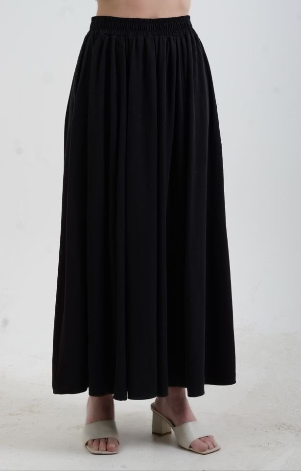 Siyah Tensel Uzun Etek