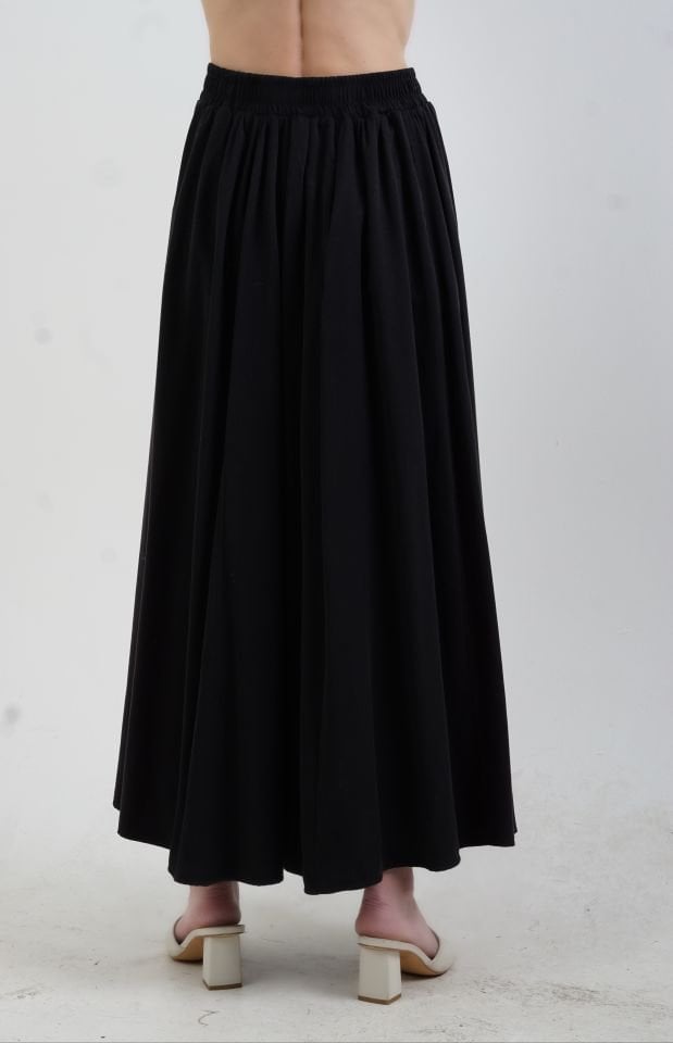 Siyah Tensel Uzun Etek