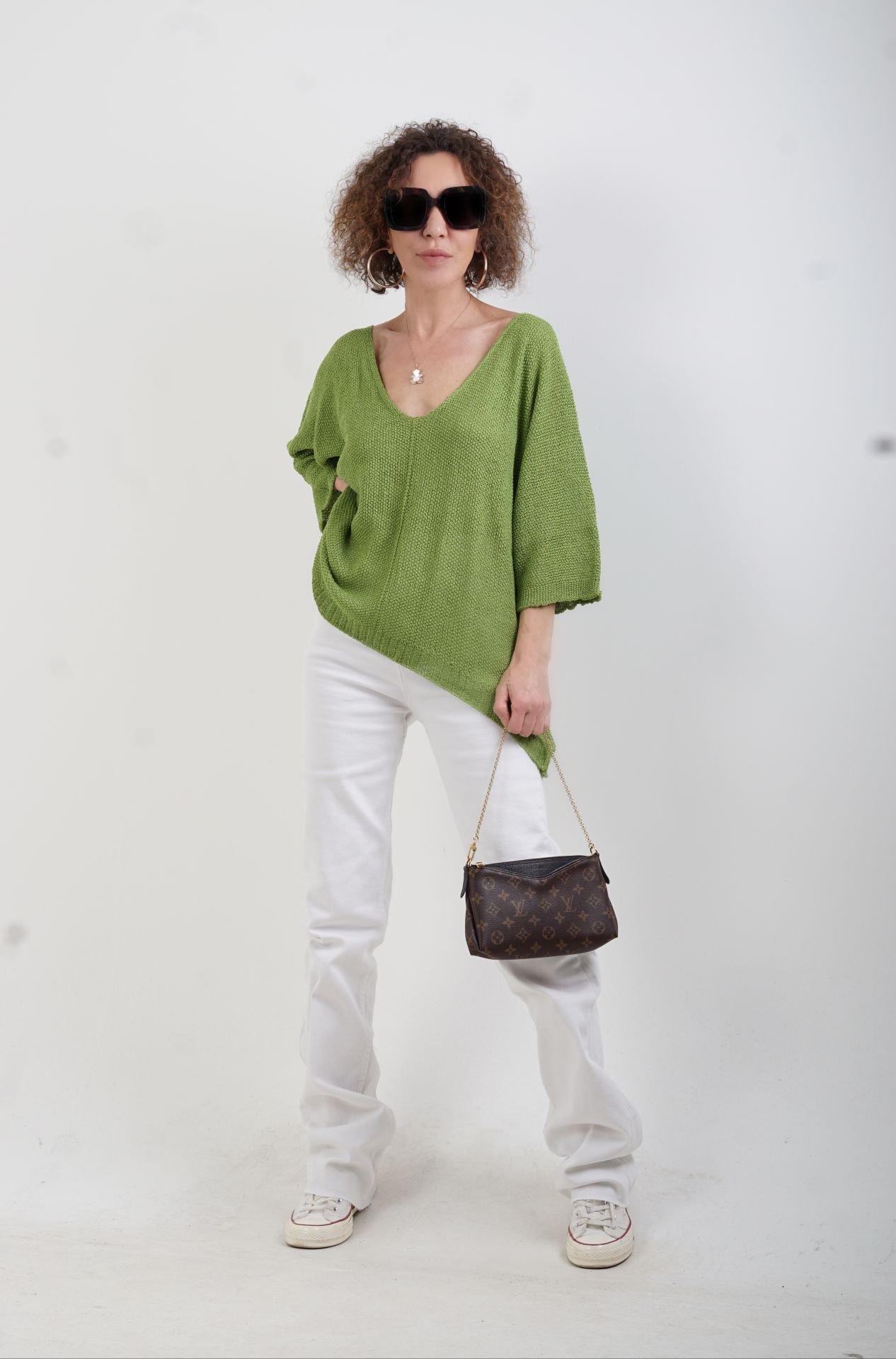 Ekru Straight Fit Jean Pantolon
