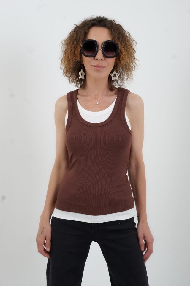 Kahve Önü Çift Kat Atlet