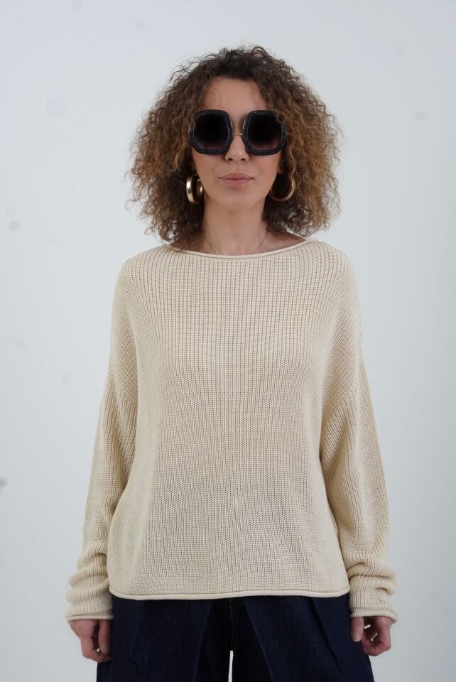 Taş Kayık Yaka Basic Triko Kazak