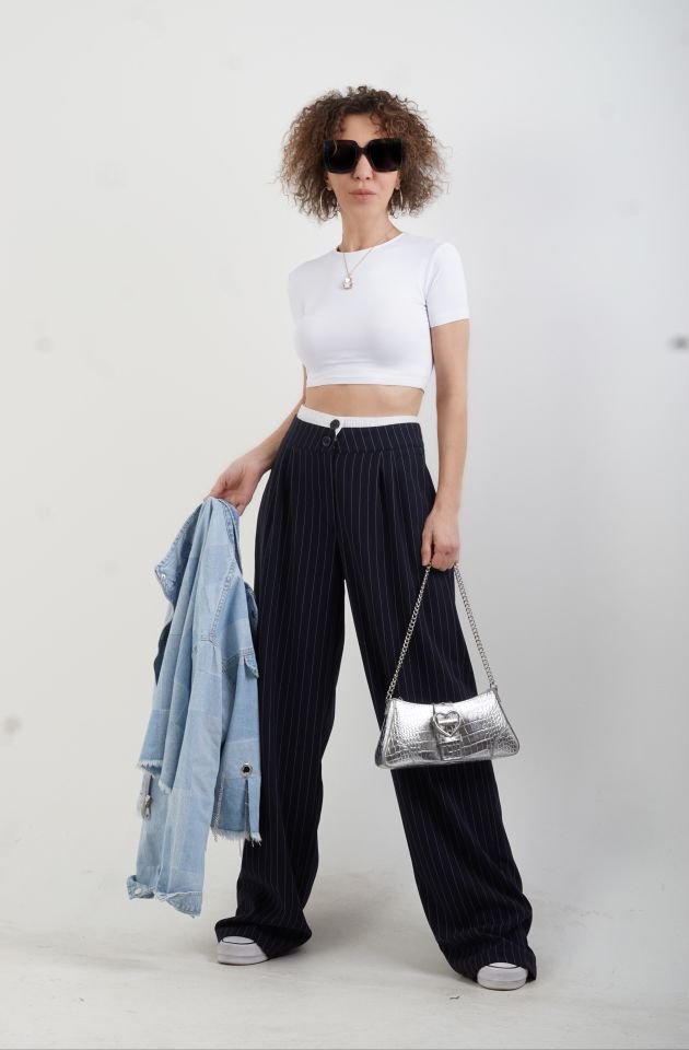 Beyaz Poly Croptop