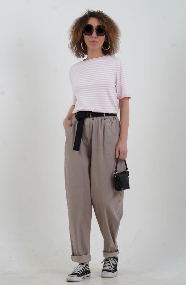 Taş Kemerli Likralı Pantolon