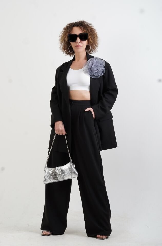 Siyah Fiona Oversize Ceket