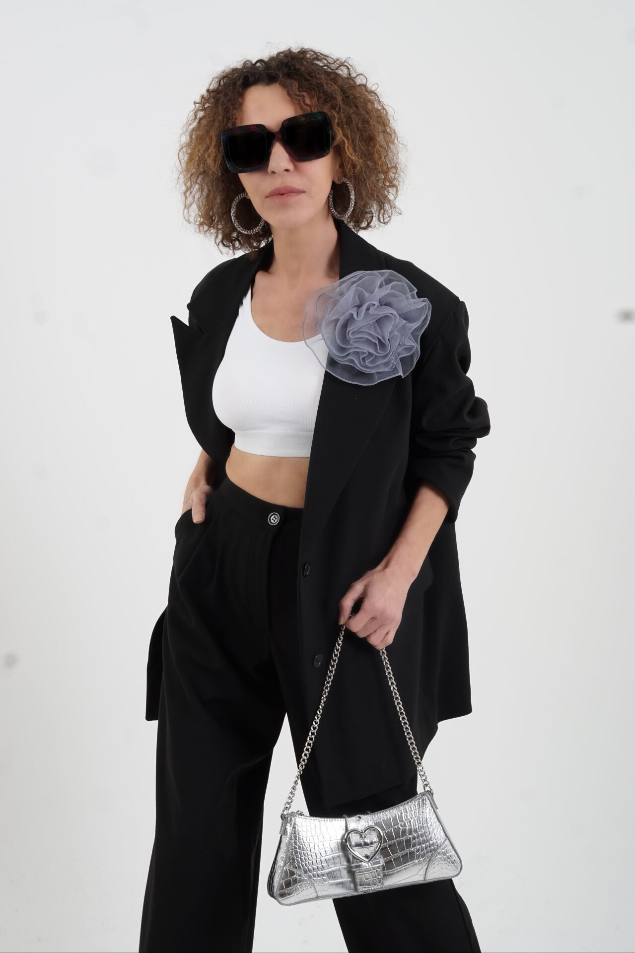 Siyah Fiona Oversize Ceket