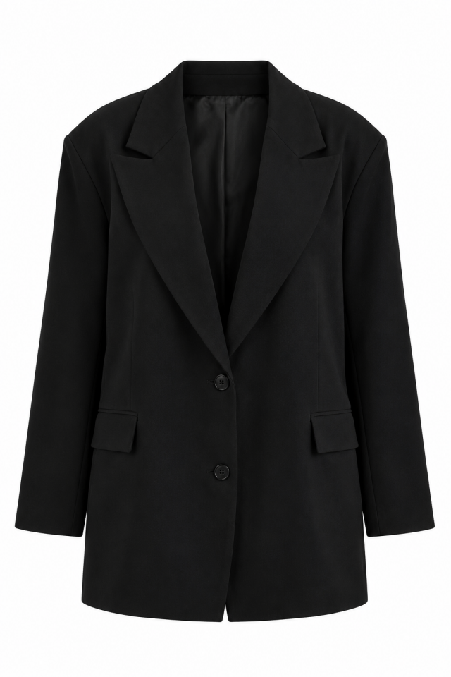 Siyah Fiona Oversize Ceket